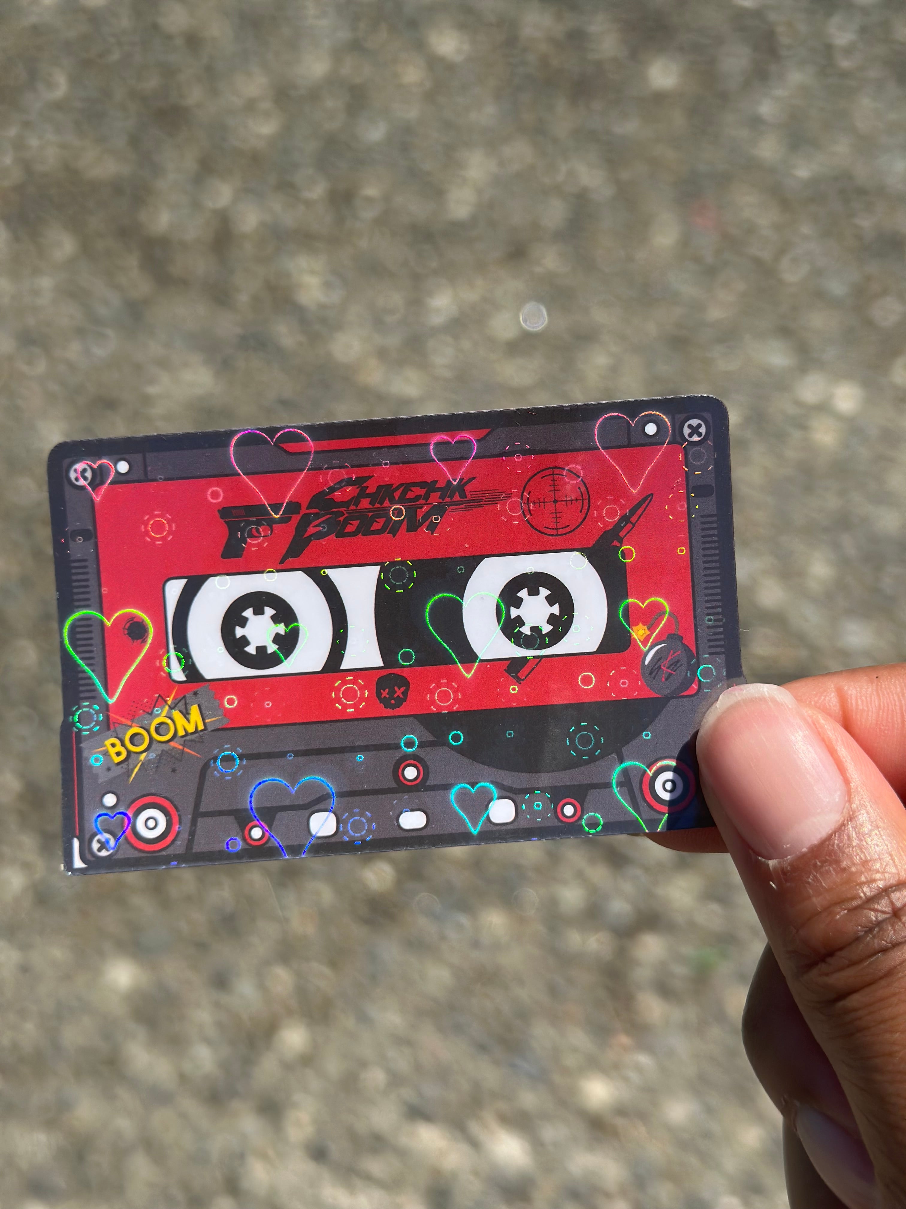 CHK CHK BOOM Cassette Sticker Pretty In Peony chk-chk-boom-cassette-sticker-pretty-in-peony