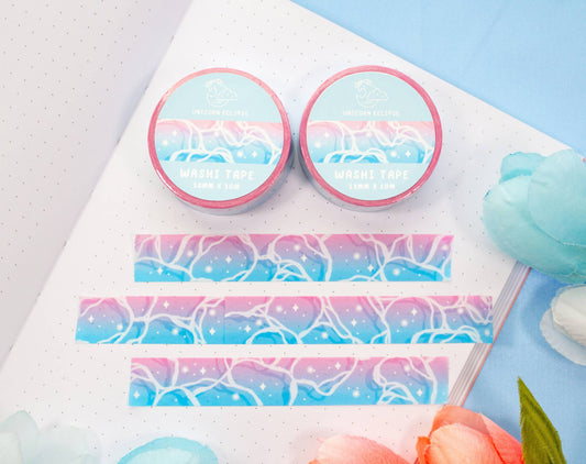 🌀 Vaporwave Water Washi Tape – Dreamy Retro Waves!