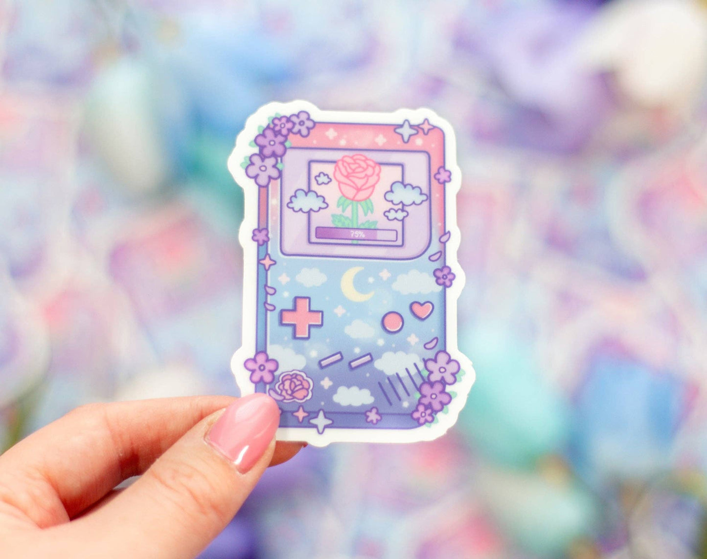 🎀 Game Girl Vinyl Sticker – Retro Gamer Babe Vibes! 👾