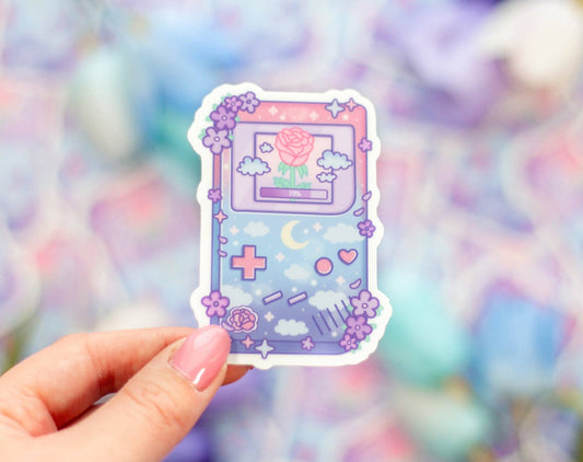 🎀 Game Girl Vinyl Sticker – Retro Gamer Babe Vibes! 👾