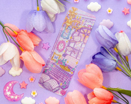 🎓 Pastel Academia Bookmark – Glossy & Double-Sided! 💼
