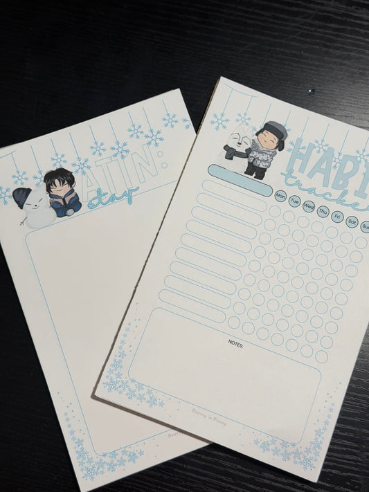 ❄️ Chibi Winter Notepad & Habit Tracker (Limited Edition)