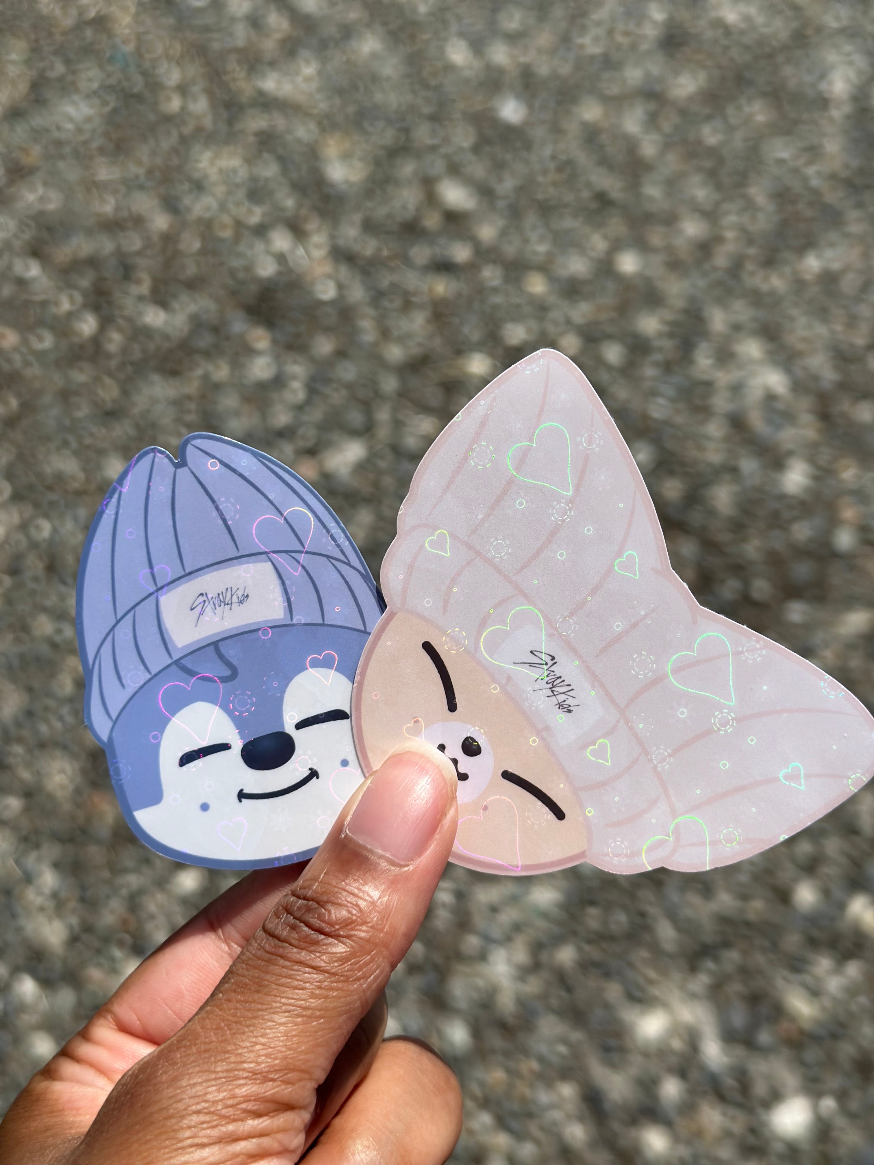 🐾 SKZOO with Beanies Vinyl Sticker Face Edition-thumbmail-3
