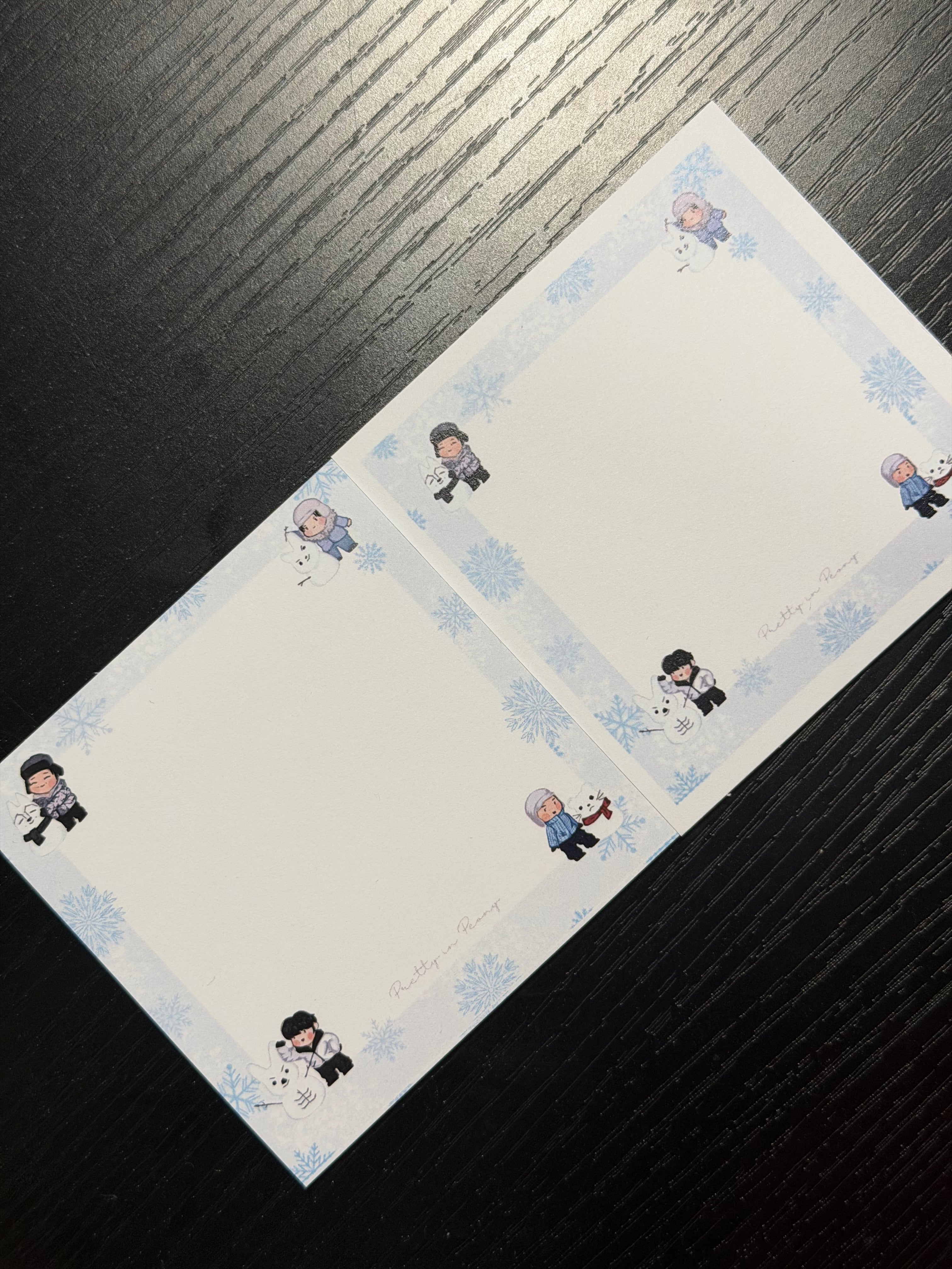 ❄️ Chibi Winter SKZOO Snowman Sticky Notes (Limited Edition)-thumbmail-2