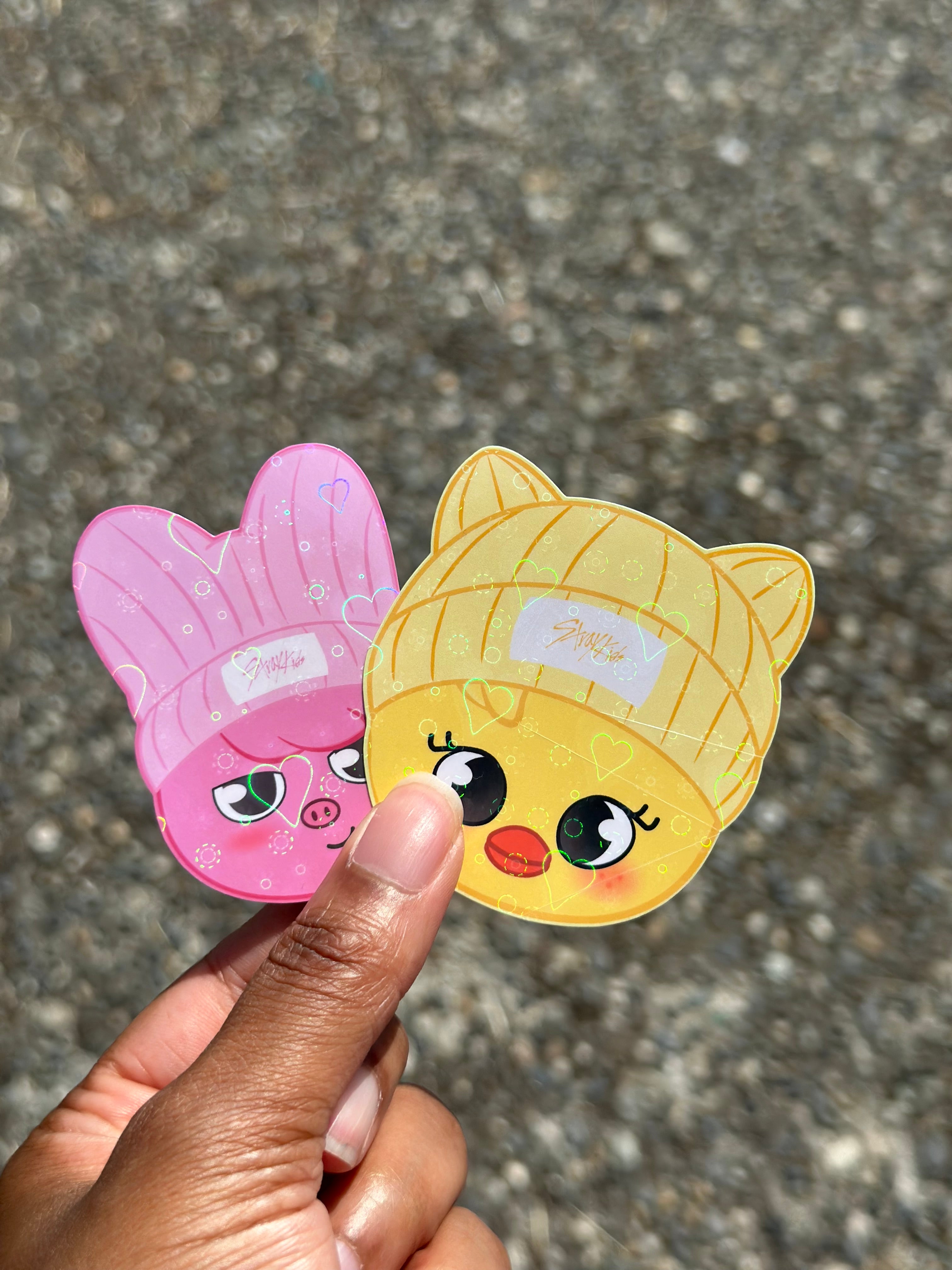 🐾 SKZOO with Beanies Vinyl Sticker Face Edition-thumbmail-2