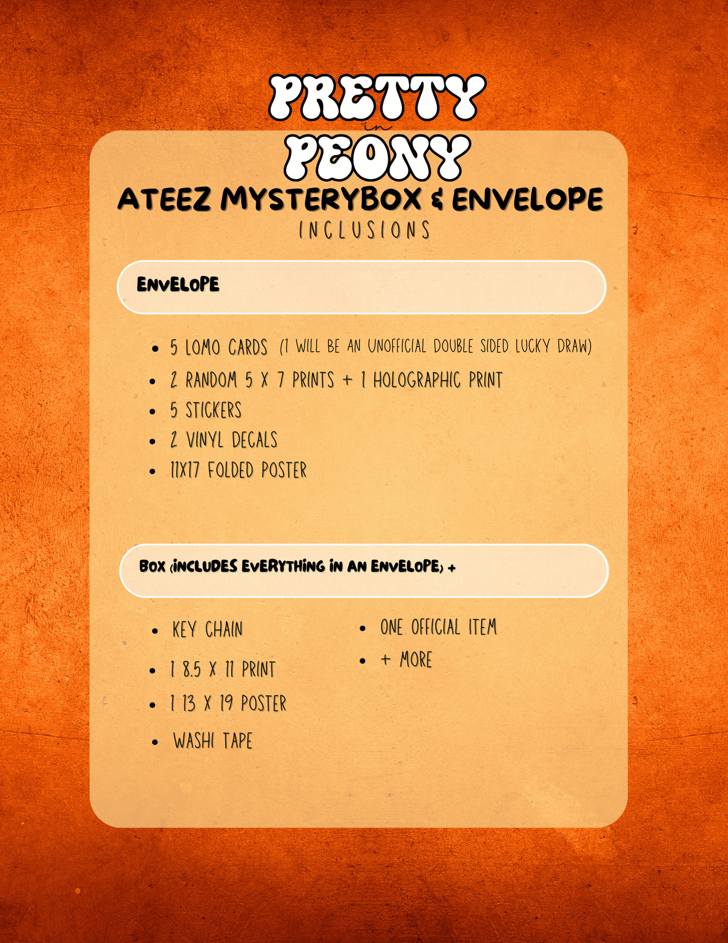 🎁 Ateez Mystery Envelope & Box