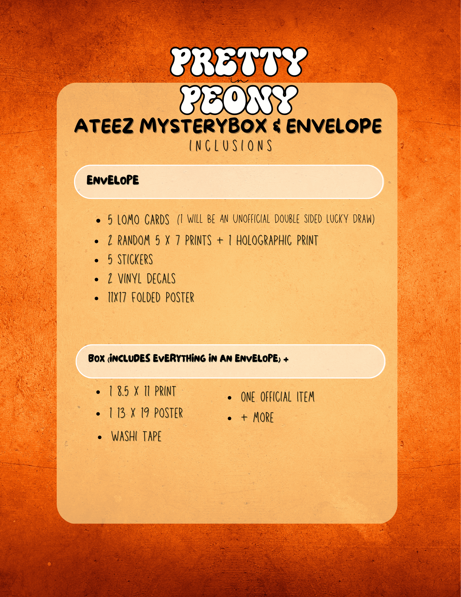 🎁 Ateez Mystery Envelope & Box