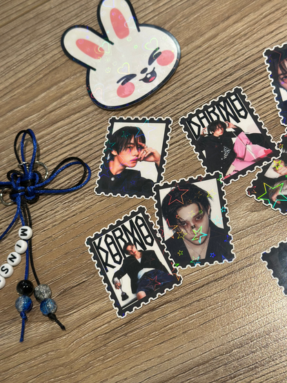SKZ Karma Stamp Holographic Stickers