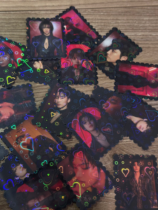 🦇 In Your Fantasy – Ateez Holographic Stamp Stickers