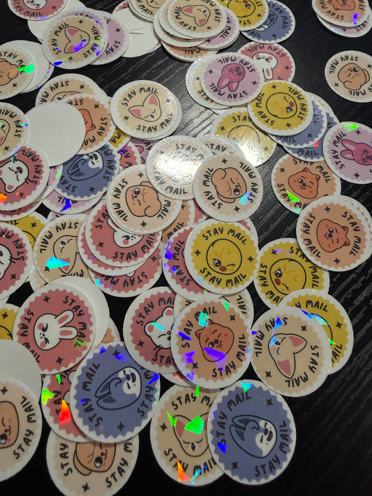 💌 Stay Mail Shipping Stickers Round Edition