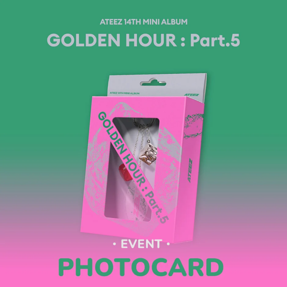 [Pre Order] ATEEZ - GOLDEN HOUR : PART.5 14TH MINI ALBUM KEYCHAIN VER-thumbmail-1