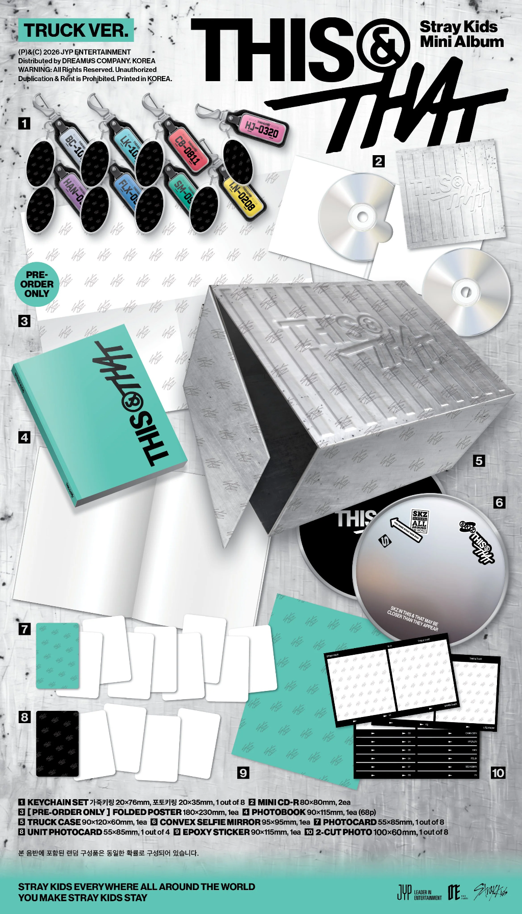 [Pre-Order] STRAY KIDS - THIS & THAT 10TH MINI ALBUM TRUCK VER (LIMITED)-thumbmail-1