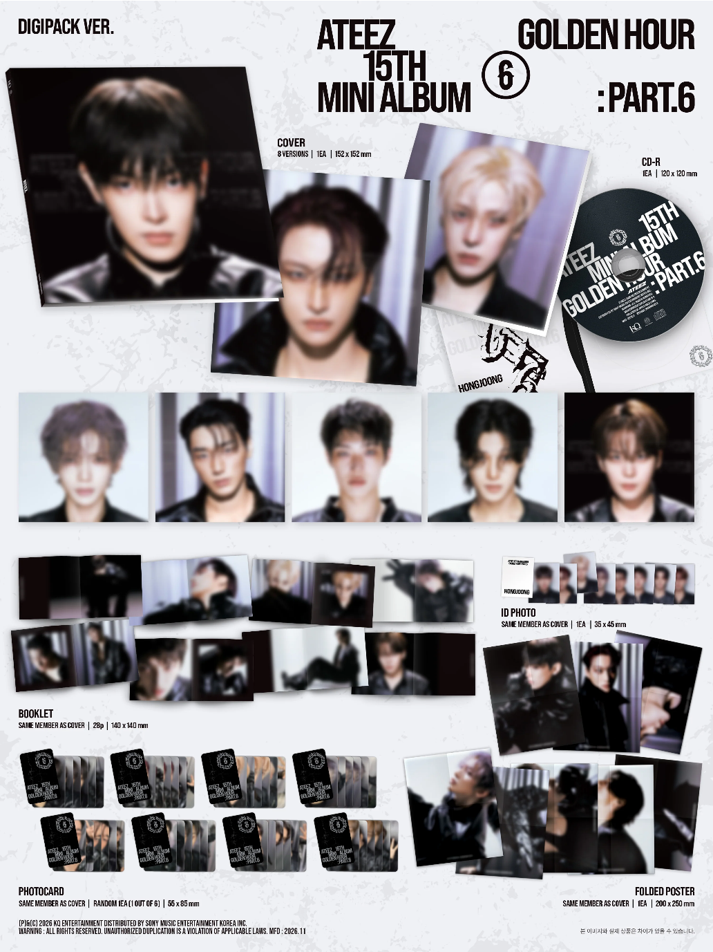 [Pre Order] ATEEZ - GOLDEN HOUR : PART.6 Digipack-thumbmail-2