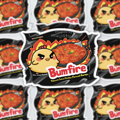 Bumfire Ramyeon Vinyl Sticker, Spicy Chicken Ramen sticker