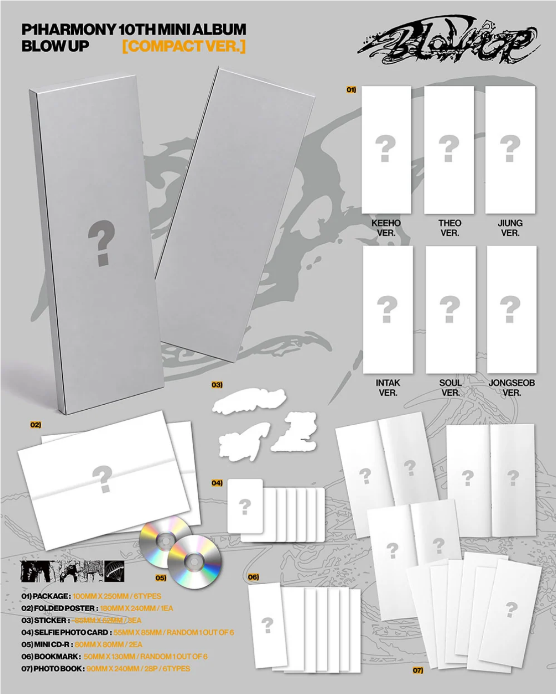 [Pre Order] P1HARMONY - BLOW UP 10TH MINI ALBUM COMPACT VER-thumbmail-2