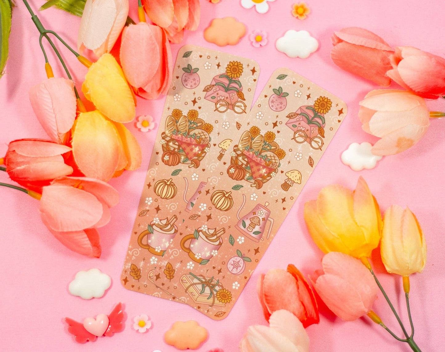 🏡 Cozy Cottage Bookmark – Glossy & Double-Sided! 🌼