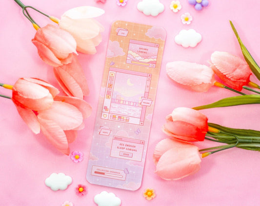 🌌 Digital Dreamscape Bookmark – Glossy & Double-Sided! 🖥️