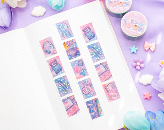 🎮 Game Time Stamp Washi Tape – Playful Vibes for Your Journal!