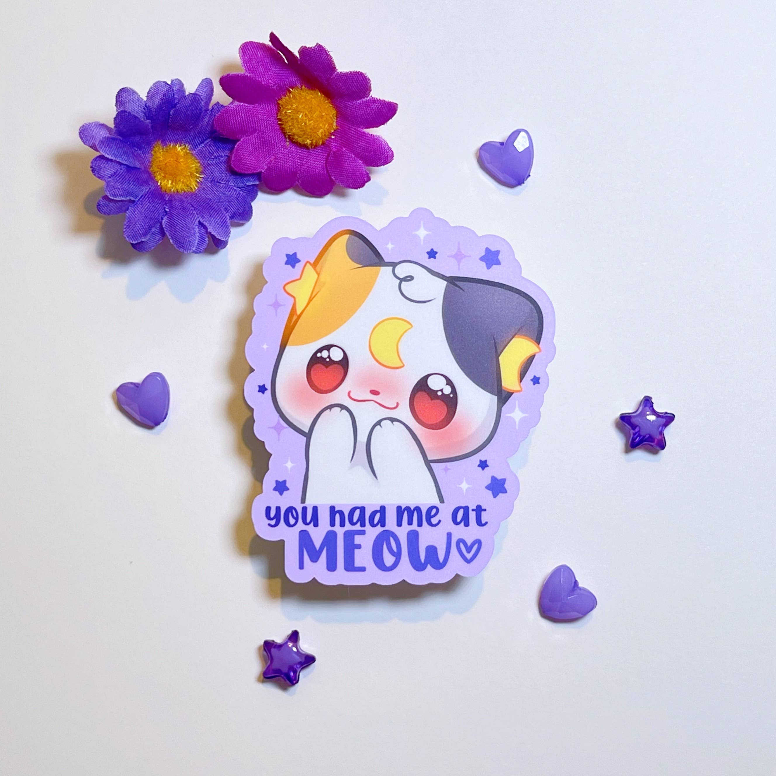 🐱 You Had Me at Meow Vinyl Sticker – Purrfectly Adorable! 💕-thumbmail-2