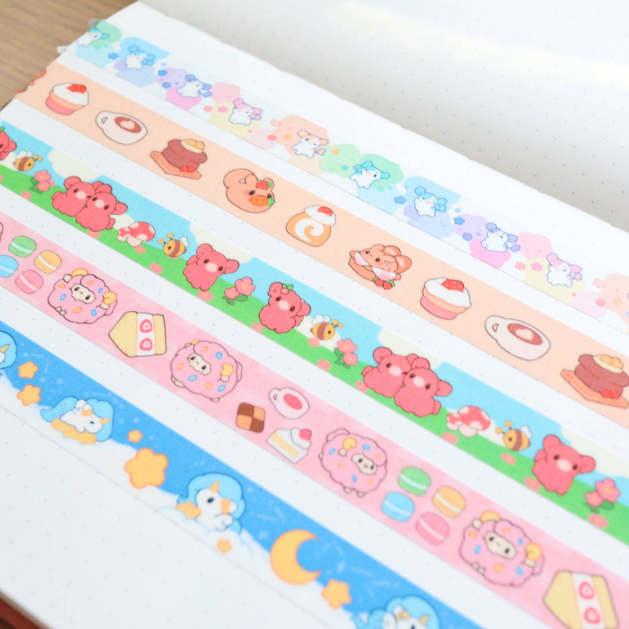 🐰 Bunny Bakery Washi Tape – Baked Goodness & Fluffy Friends!-thumbmail-5