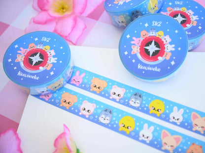 🎀 SKZOO Washi Tape – Adorable Idol Friends! 🌸